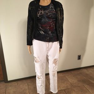 Blue Topic Painted Jean Jacket